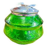 Glass sugar bowl with lid