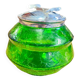 Glass sugar bowl with lid