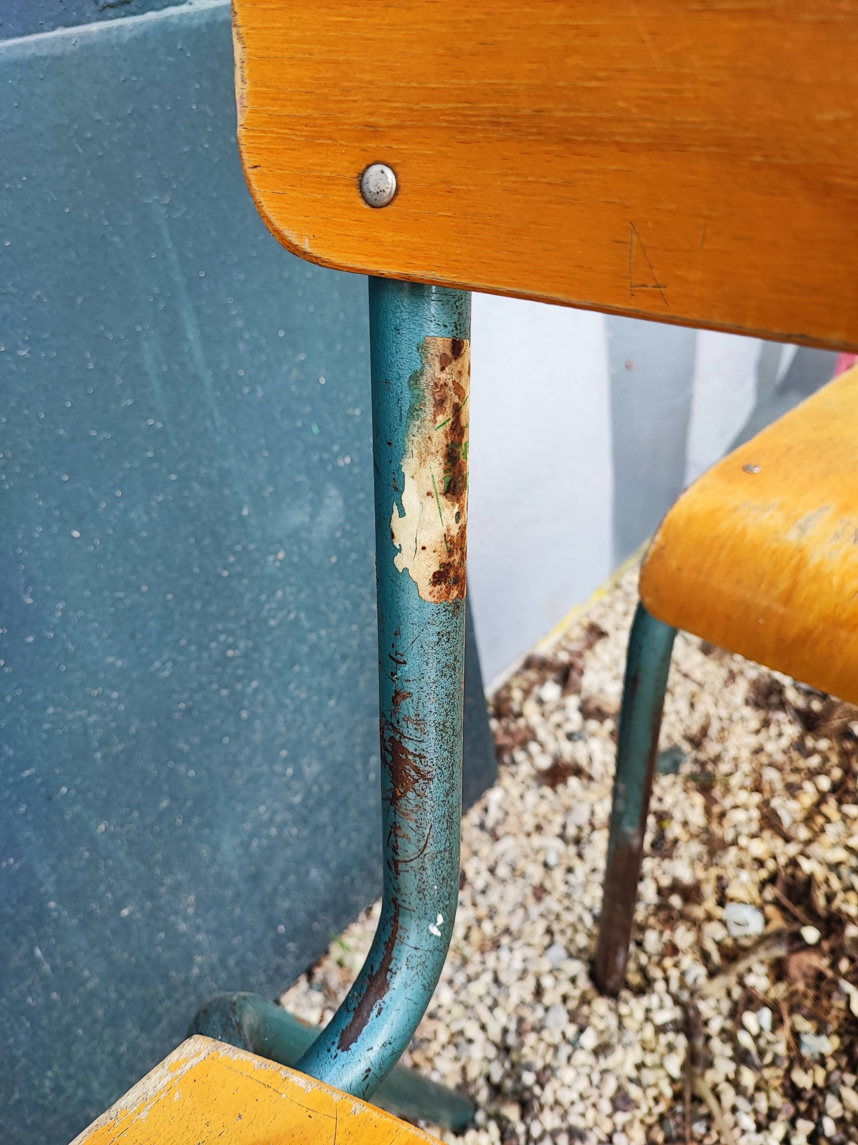 Set of 3 vintage school chairs