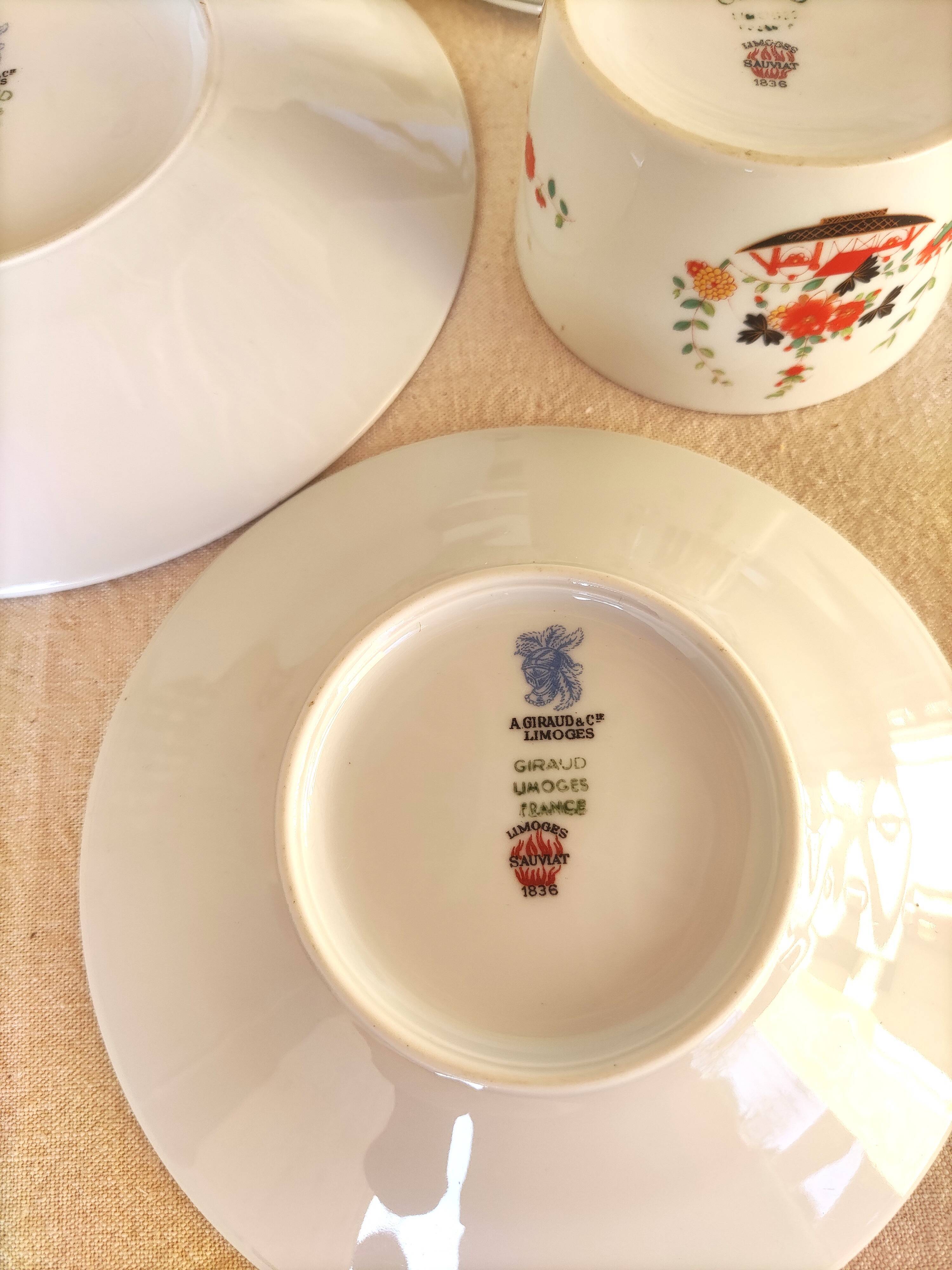 Art Deco Saucière - in Limoges-Giraud porcelain. 1930