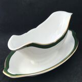 Saucière with antique attached underplate Villeroy and Boch Boch Mettlach XIX century