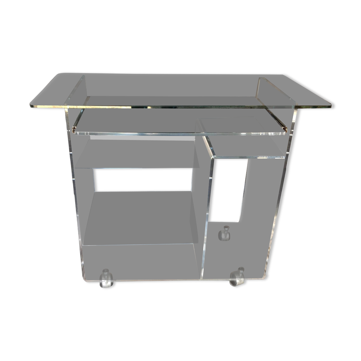 David Lange vintage plexiglass table