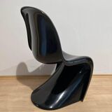 Panton Cantilever Chair in Black Pu by Verner Panton, Germany, 1971