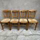 Lot de 4 chaises bois paillees