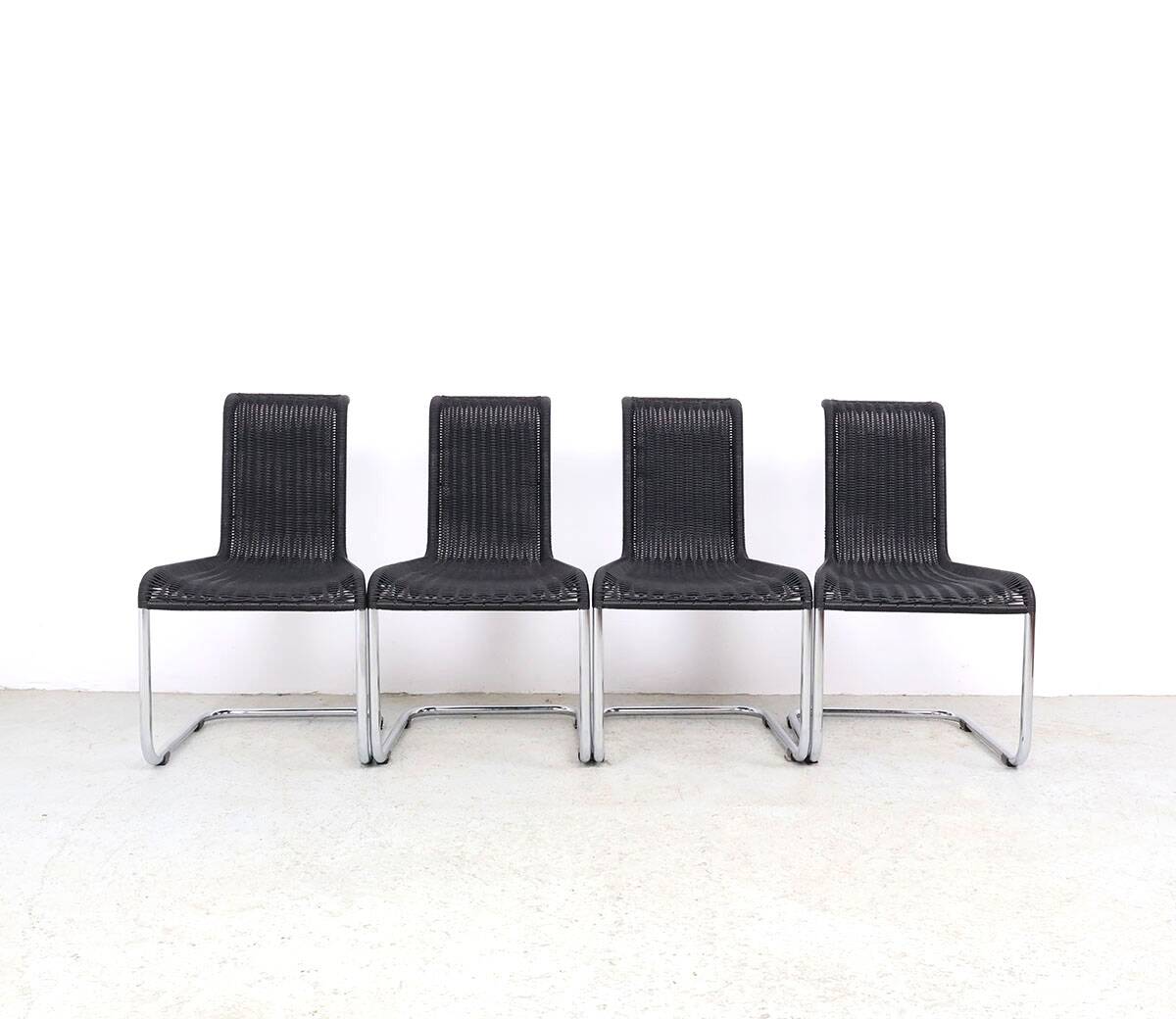 Tecta B20 cantilever chairs, 1980s set of 4