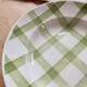 Vintage hollow plate earthenware - Green Tablecloth model - Moulin des Loups