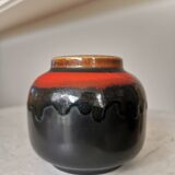 Vase vintage à glaçure lave : KIL Yougoslavie, décoration style milieu du siècle des années 1970