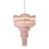 Déco-Inspired Italian Murano Glass Sputnik Chandelier in Pink Quadriedro