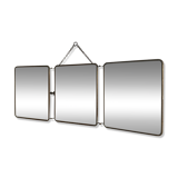 Vintage mirror 1930 triptych barber hairdresser - 30 x 78 cm