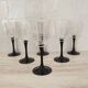 6 Octime octagonal black-footed wine glasses