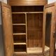 Vintage raw wood cabinet shelves and wardrobe