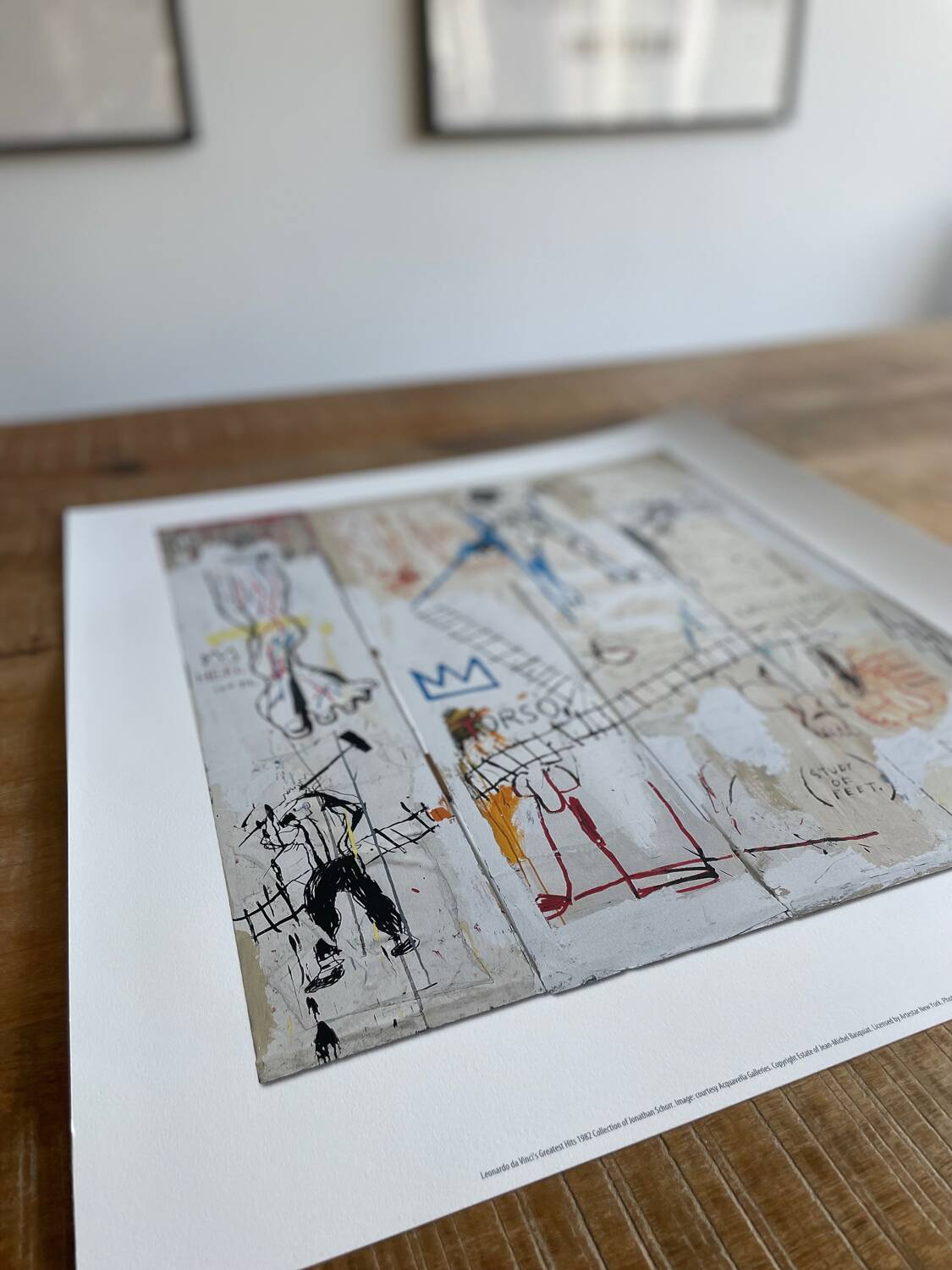 Jean Michel Basquiat (1960-1988), Leonardo da Vinci’s Greates Hits, 1982, Copyright Estate of Jean Michel Basquiat, Licensed by Artestar New York, Printed in UK