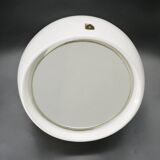Space Age Ball Shaped Weighted White Ceramic Table Mirror