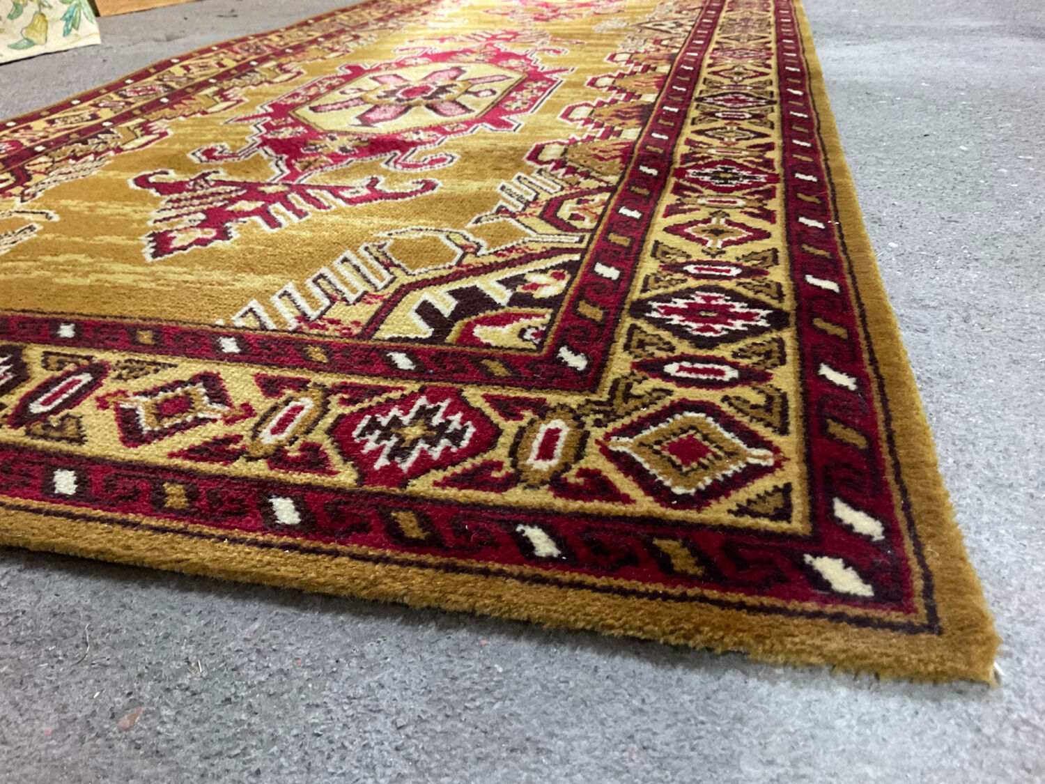 Vintage pure wool carpet 244x83