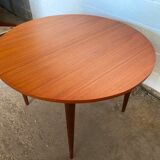 Scandinavian extendable round table in teak dia 110cm an60