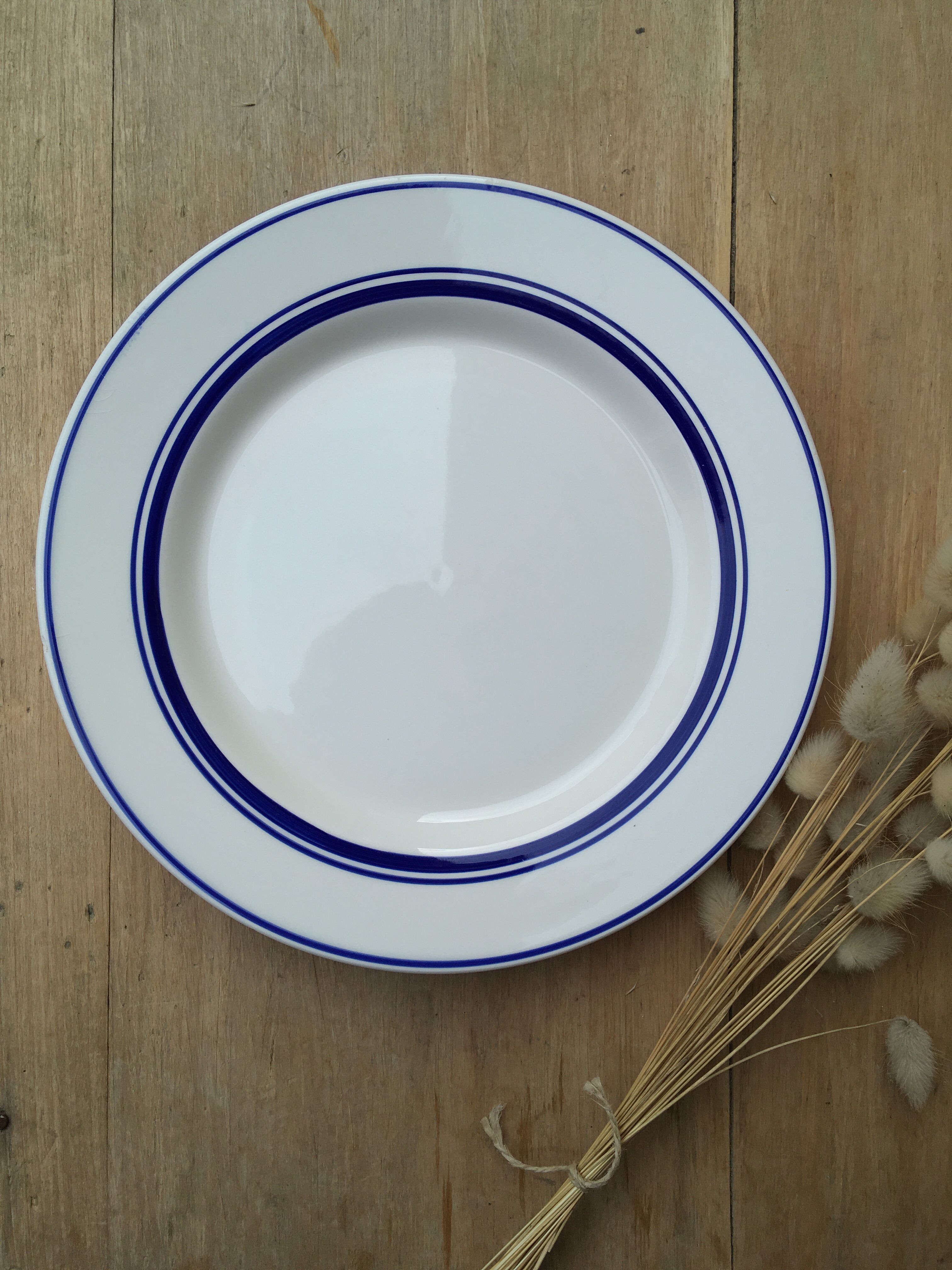 Flat plates with blue trims Quadrifoglio