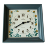 Horloge murale en céramique avec cadre en bois de Junghans, horloge de cuisine avec mouvement à quartz, vintage
