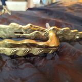 Large bronze door handle with cover plate