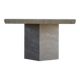 Vintage Scandinavian square dining table in white marble, 1980s.