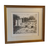 Framed lithograph