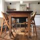 Solid wood farmhouse table