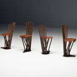 Industrial Wabi Sabi Primitive Chairs, France, 1950s