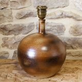 Sandstone ball lamp base by Pierre Digan