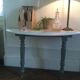 Console demi-lune ancienne peinte