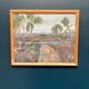 Original Mid Century Scandinavian Oil On Canvas – Path “H.E.” (1960) – Signed – Vintage & Framed – 52 × 43 Cm (20.5" × 16.9")