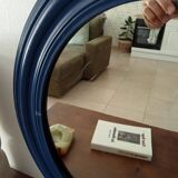 Antique oval mirror in wood and stucco, early 20th century, 51*43 cm