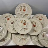 12 vintage Hollandia sarreguemine plates