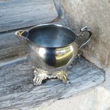 Pot à lait, à creme ancien en métal argenté