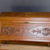 Louis XV style carved oak secretary 1930s