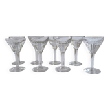 Set of 8 stemmed glasses 1960