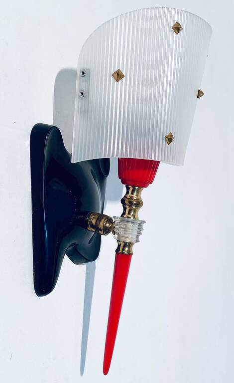 Pair of Pierre Guariche wall lights, 1950s
