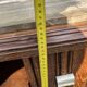 Pair of antique oak bedside tables - Art Deco style with tops