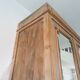 Louis XVI style cabinet in raw solid walnut