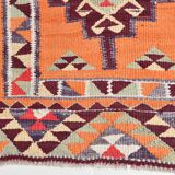 3x10 Kilim Soft Orange Decorative Hall Kilim Rug, 84x304Cm