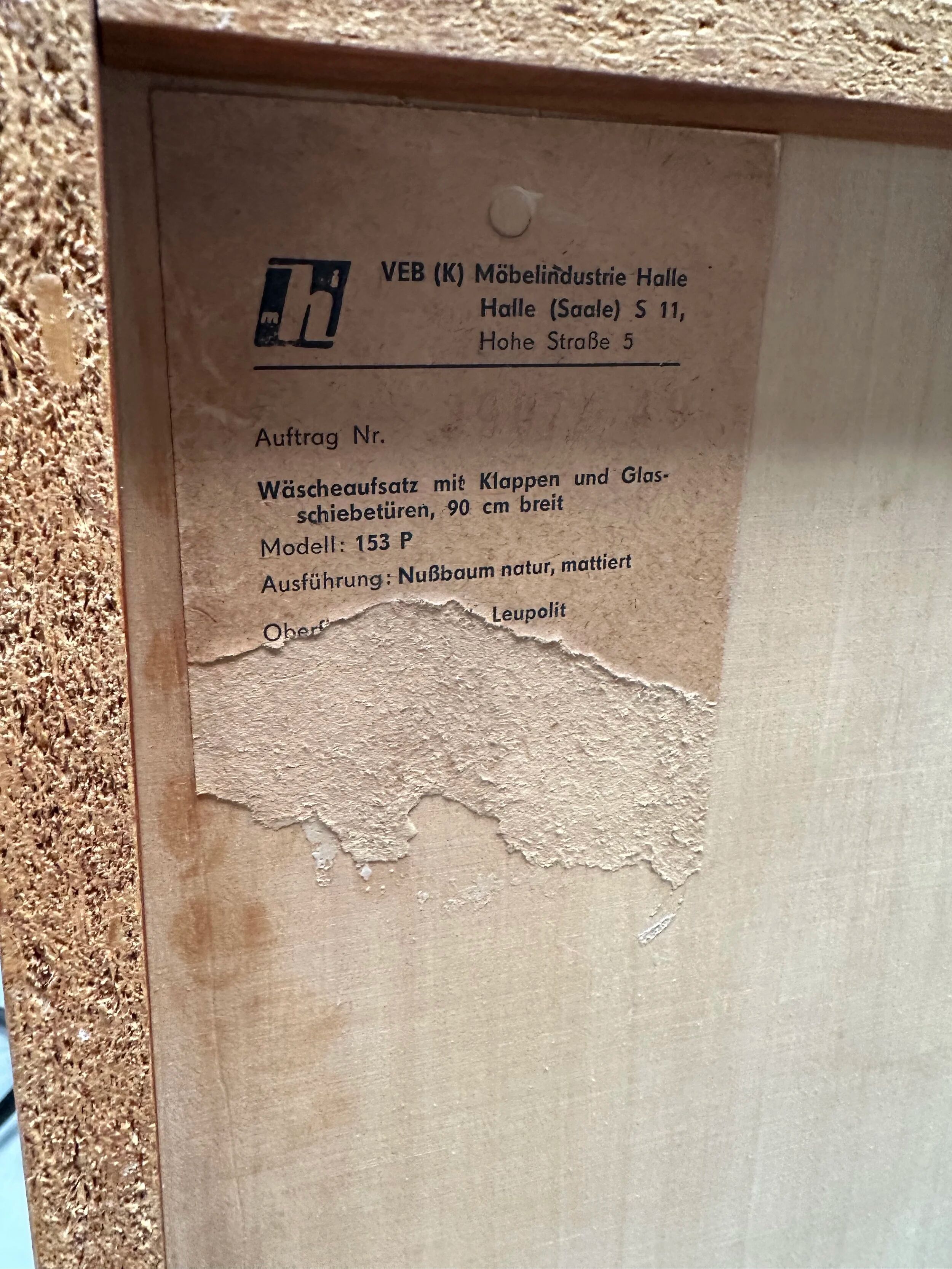 Secrétaire en noyer par Franz Ehrlich pour Hellerau, années 1950