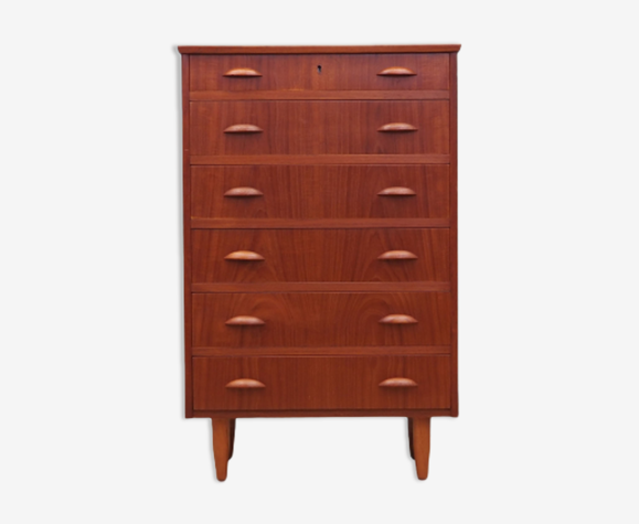Commode en teck, design danois, années 1970, fabriqué au Danemark