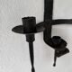 Wrought iron candle holders 1900 brutalist sconces
