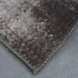 7x10 distressed black & gray vintage rug, 299x203cm