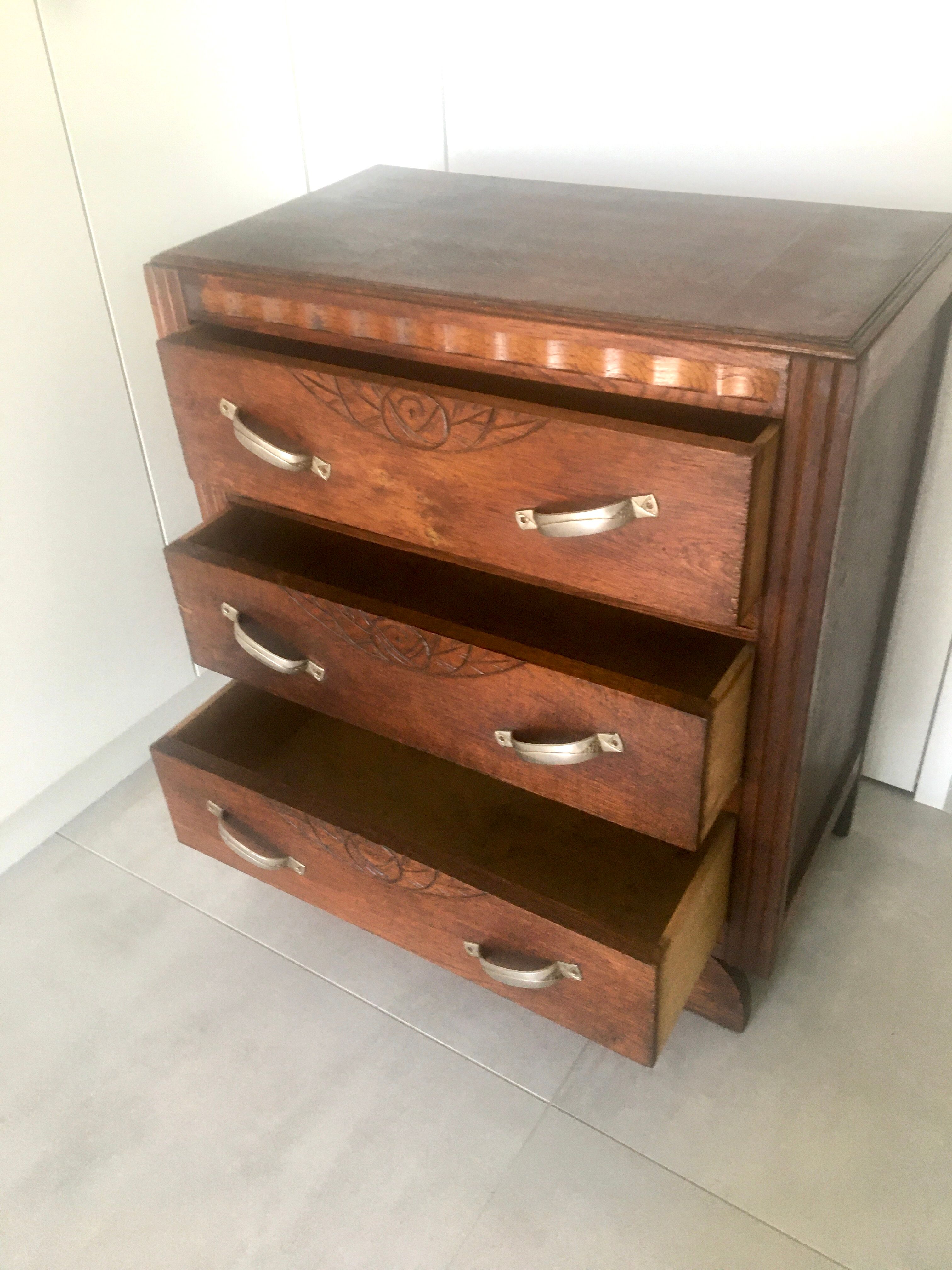 Small chest of drawers 3 drawers authentic Art Deco