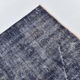 170x275 cm Dark Purpel vintage carpet, distressed dark purpel old carpet.