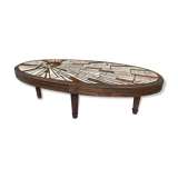 Oval ceramic coffee table