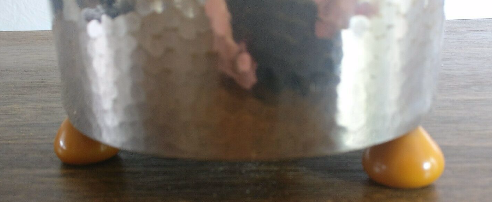 Teapot art deco thermos Bauscher Weiden silver metal and Bakelite feet 1930's