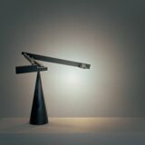 Black pivoting table lamp Model Tabla, designed by Marco Colombo & Mario Barbaglia for Italiana Luce