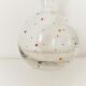 Crystal decanter with colored enamel dots