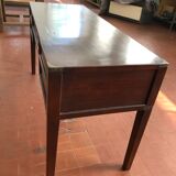 Wooden desk with mahogany veneer from Flamant