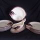 Fish service for 12 people in Longwy ceramic, Copenhagen model, 1960s